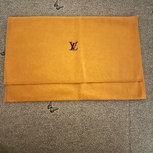 Louis Vuitton Ochre Dust Bag with LV Logo authentic